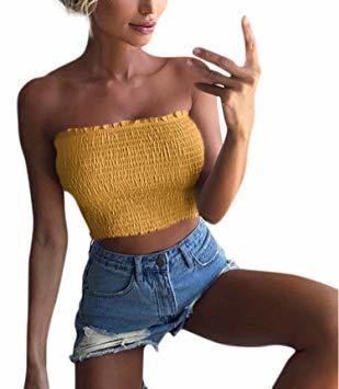 Producto Crop Tops Sexy Mujer Camisetas sin Mangas de Verano de Mujeres Blusas