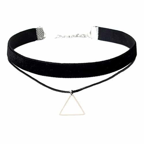 joyliveCY Estilo de Moda Gargantilla Collar de Mujer de Encaje Negro de