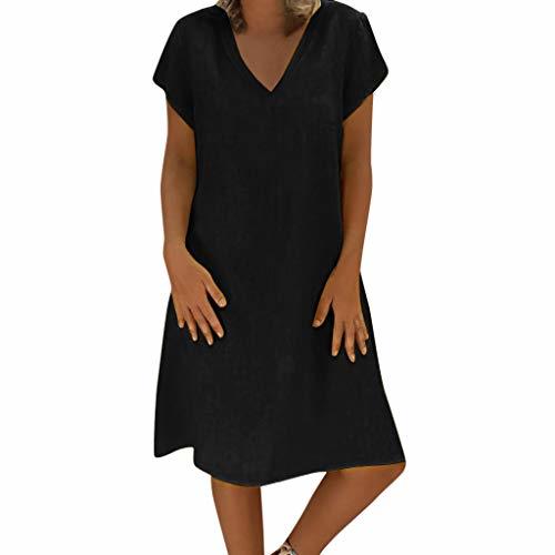 Product Aini Mujer Verano De Playa Vestido De Lino De Verano Vestido Mujer