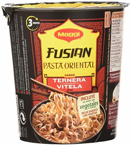 Social Maggi Fusian Pasta Oriental Noodles Sabor Ternera - Fideos Orientales, Pack of