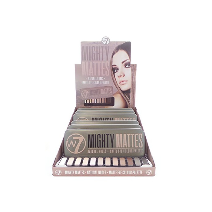 Social W7 Mighty Mattes Natural Nudes Matte Eye Colour Palette Display Set