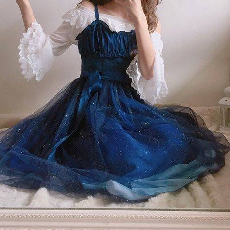 Social Galaxy Blue Starry Fairy Dress

