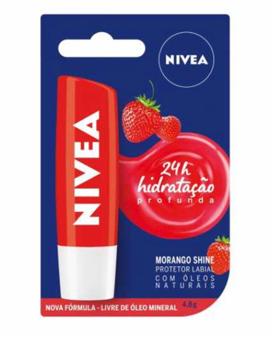 Fashion Protetor Labial Nivea Morango Shine
