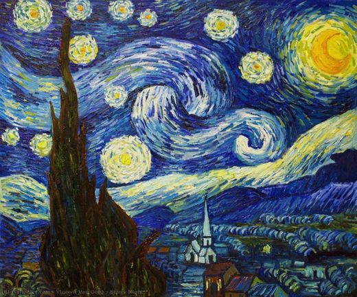 Noite Estrelada por Vincent Van Gogh (1853-1890, Netherlands ...