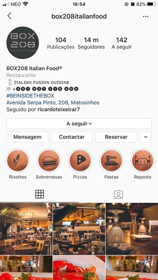 Restaurantes BOX 208 Italian Food