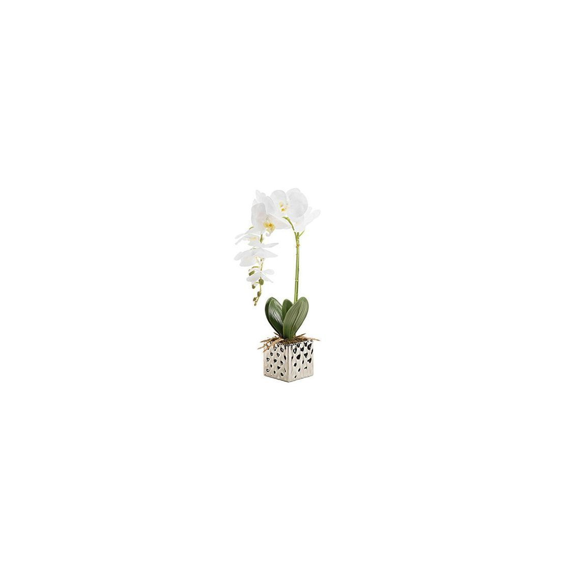 Elemento de la categoría hogar CLOCOLOR Flores artificiales de orquídeas Bonsái de Phalaenopsis con maceta de alta