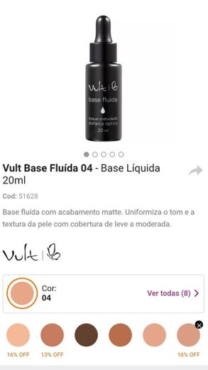 Vult Base Fluída 04 - Base Líquida 20ml