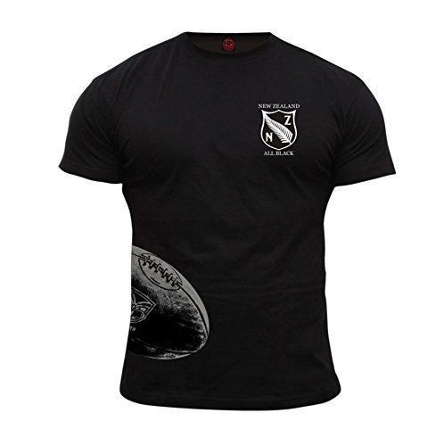 Dirty Ray Rugby New Zealand All Black Camiseta Hombre KRB3