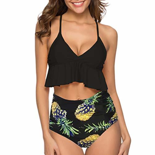 Fashion Riou 2019 Bikini Mujer Cintura Alta Trajes de baño de Dos Piezas