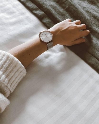 Social Watch Cluse Silver Rose Gold
