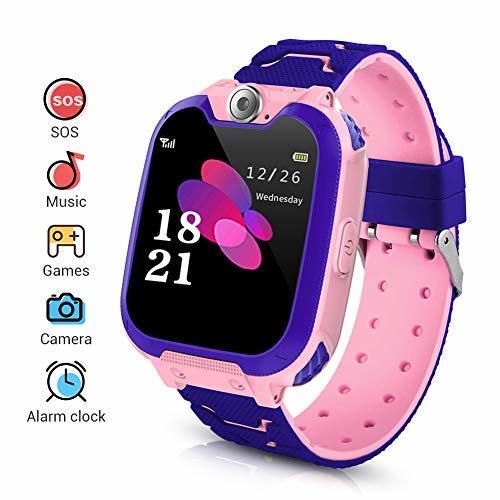 LYPULIGHT Niños Smartwatch Phone, Smart Watch Phone con Reproductor de música, SOS,