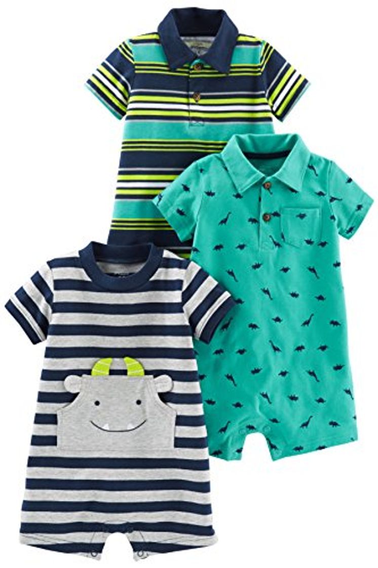 Moda Simple Joys by Carter's Baby Boys paquete de 3 peleles. ,Blue Stripe