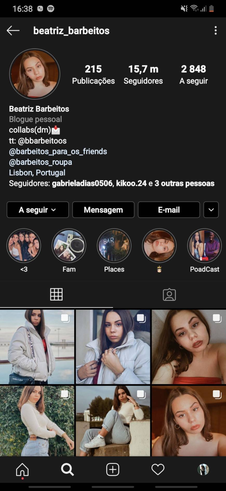 Moda Perfil insta