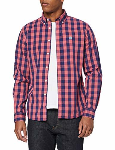 Productos Springfield Gingham Melange Check-C/61 Camisa Casual, Rojo