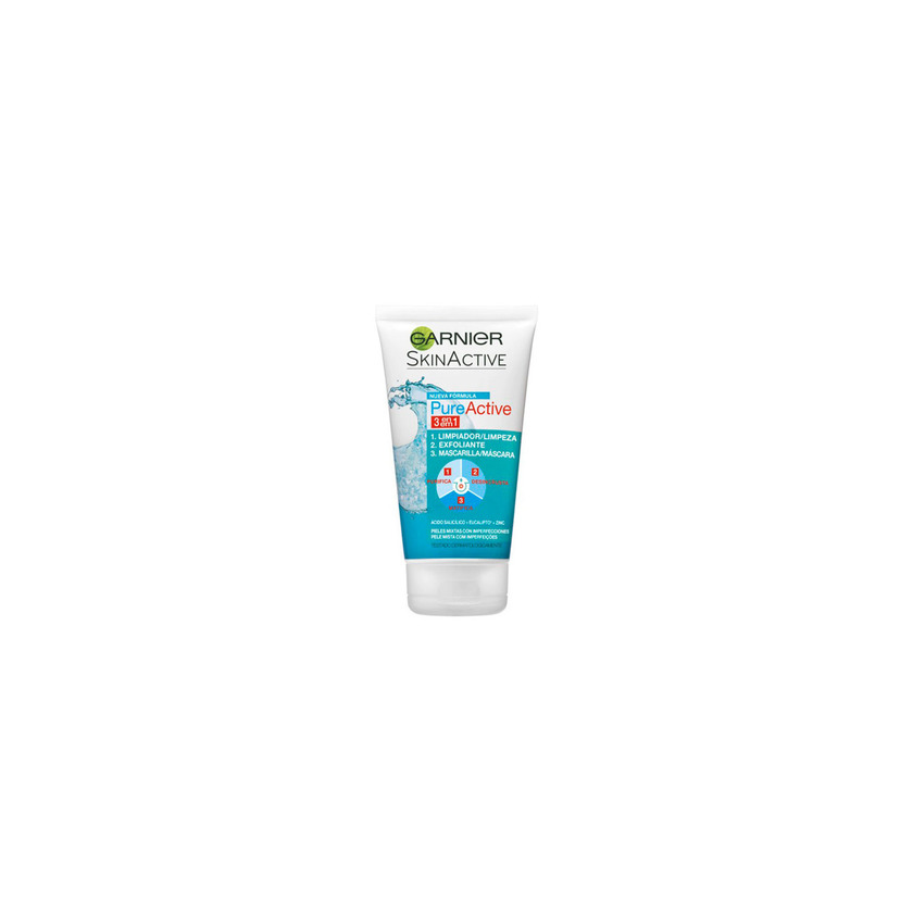 Garnier Skin Active - Pure Active 3 en 1 - Limpiador
