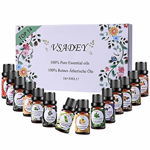 Producto VSADEY Aceite Esenciales Aromaterapia Top 14 Aceites Set de Regalo Perfecto Aceites