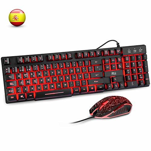 Electrónica Rii RK108 Packs de Teclado y Ratón Gaming