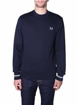 Fred Perry Sudadera Cuello Redondo Vivo en puño - Color - Azul