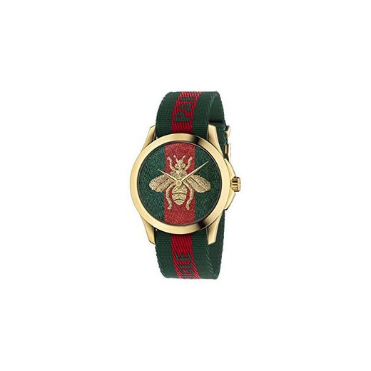 Gucci Reloj Análogo clásico para Unisex de Cuarzo con Correa en Nailon