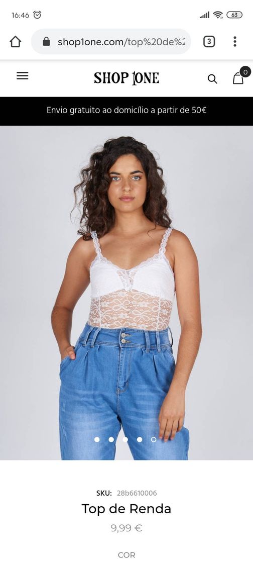 Moda Top branco de renda