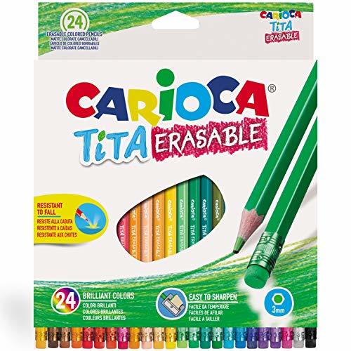 Product Carioca Tita Erasable - Caja de 24 lápices con goma de borrar