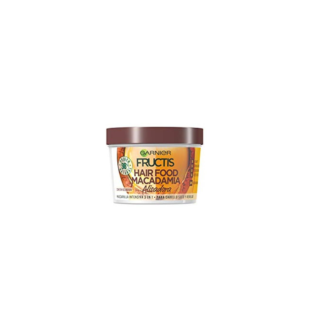 Social Fructis mascarilla intensiva hair food macadamia alisadora para cabello seco y rebelde