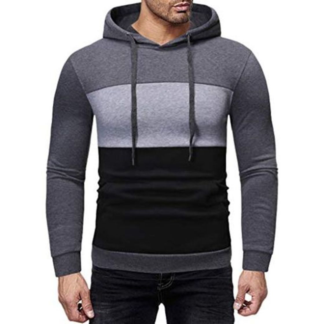 Producto JiaMeng Hombre Sudaderas con Capucha Deportes Sudadera con Capucha de Manga Larga