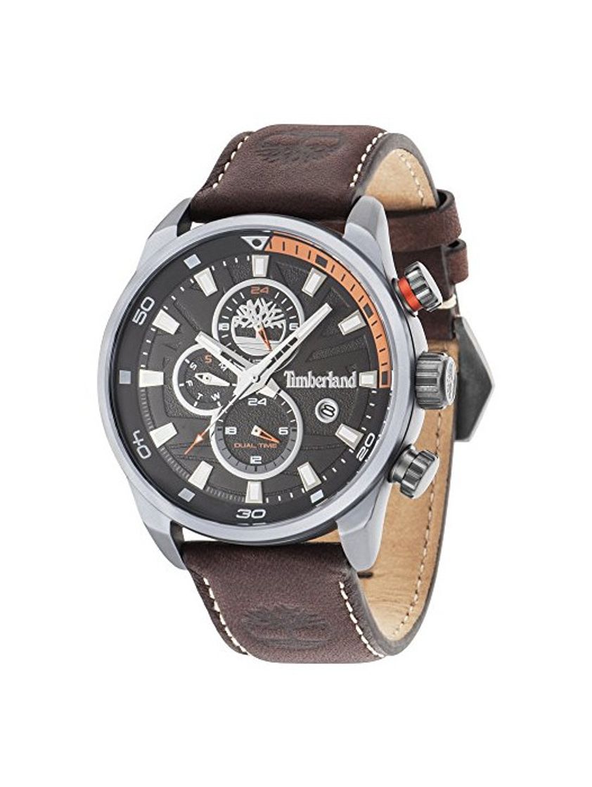 Social Timberland Reloj Cronógrafo para Hombre de Cuarzo con Correa en Cuero TBL14816JLU.02A