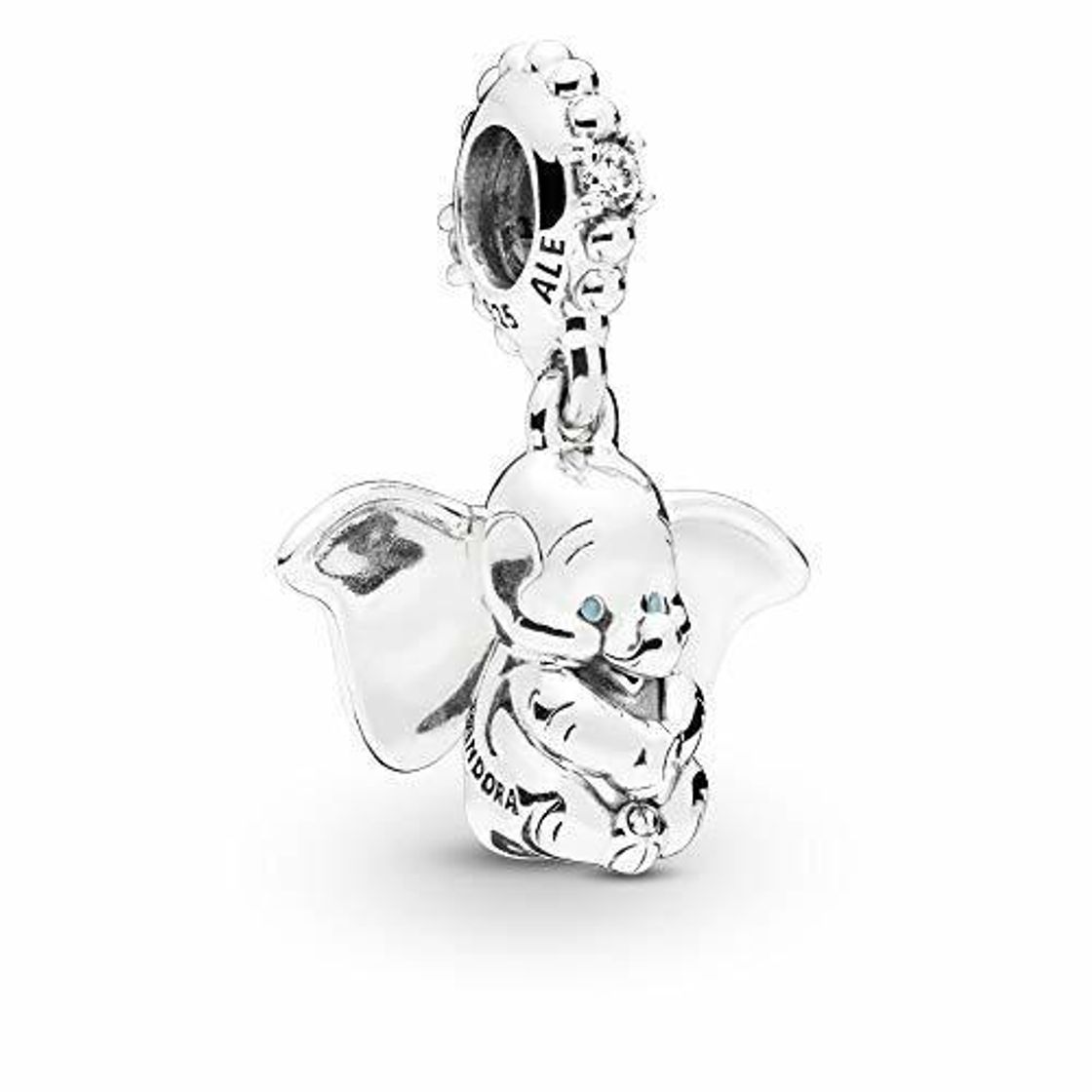 Moda Pandora Mujer Plata fina 925 plata redonda Clear Cubic Zirconia