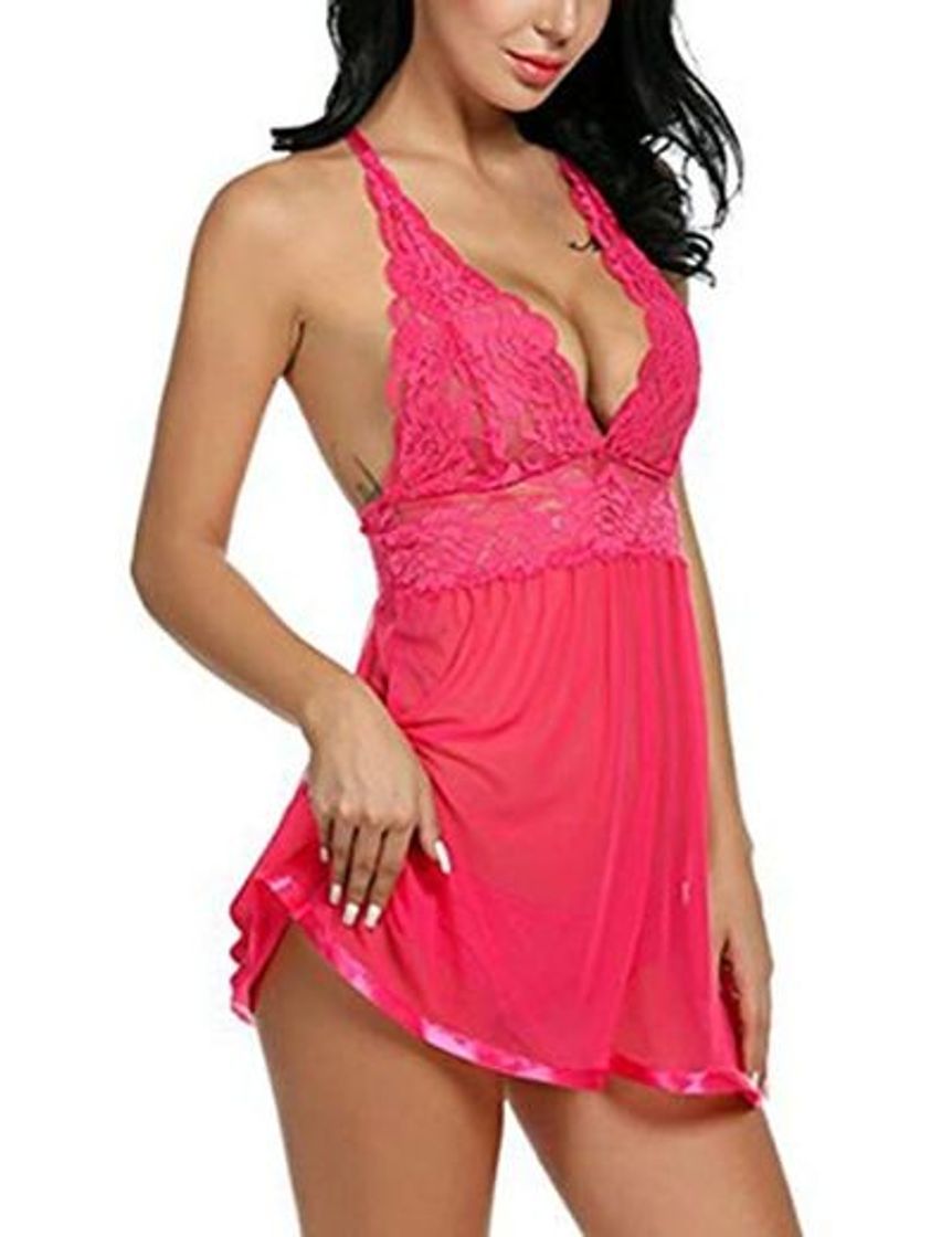 Fashion Avidlove Vestido de Lencería Sexy Babydoll con Tanga Ropa Interior Set