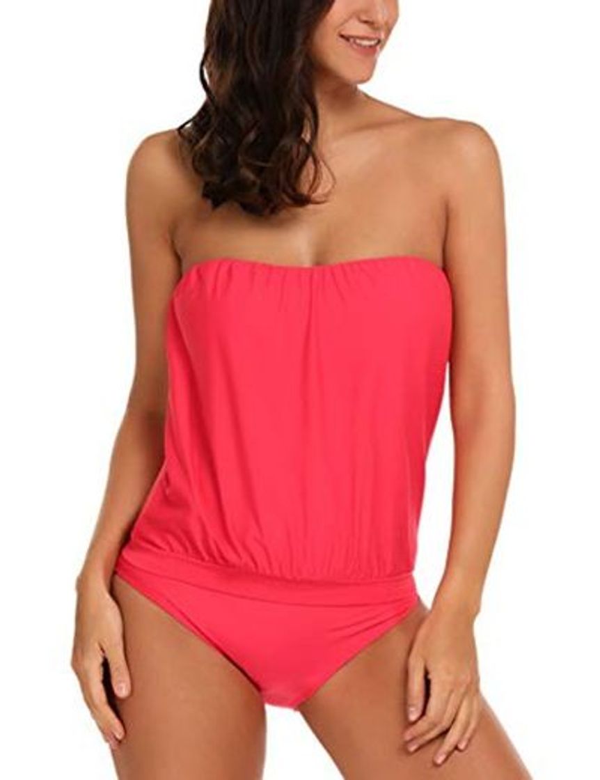 Fashion Avidlove Tankini Set de baño para mujer, dos piezas, talla grande, bañador