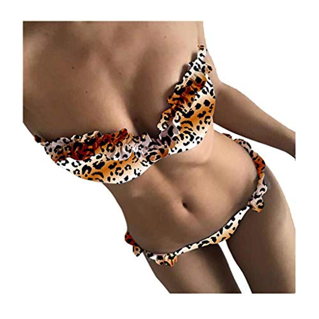 Product Riou Traje de Baño Bikini Mujer 2019 Verano Mujeres Playa Correa Color sólido Bikinis Bohemio Push up brasileño Biquinis Viajes Acolchado Tallas Grandes vikinis Dividido BañAdores