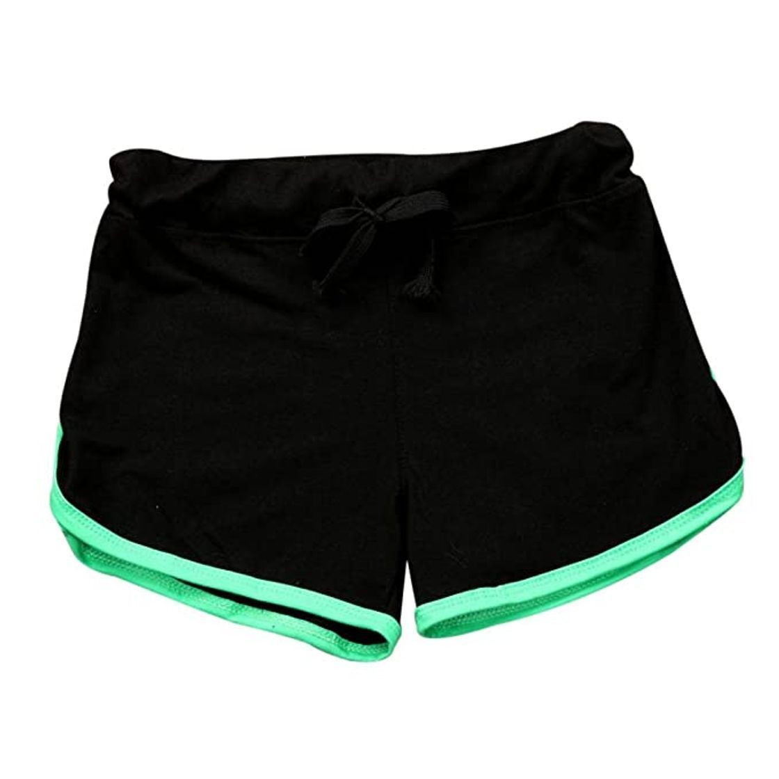 Product Mujeres Shorts de Deporte Sólido Pantalones Cortos de Deportivos para el Gimnasio Playa Al Aire Libre Verano Negro M