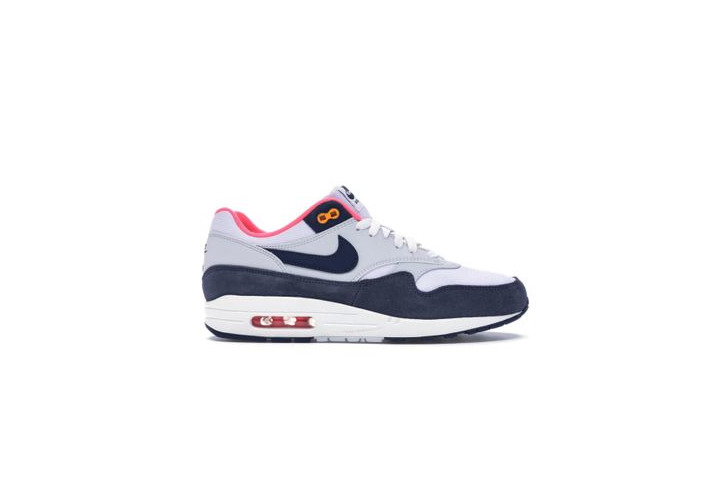 Social Nike Air Max 1 Pure Platinum Midnight Navy Racer Pink