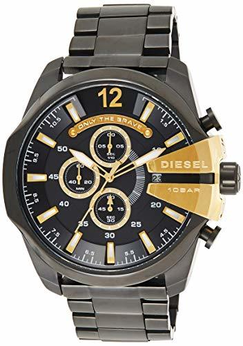 Social Diesel Herren-Reloj analógico de Pulsera de Cuarzo Chapado en Acero Inoxidable DZ4338
