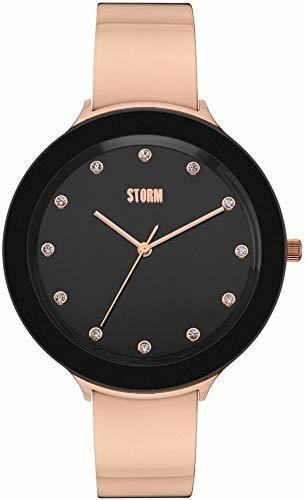 Moda Storm London OSTELE RG-Black 47401/RG Reloj de Pulsera para Mujeres