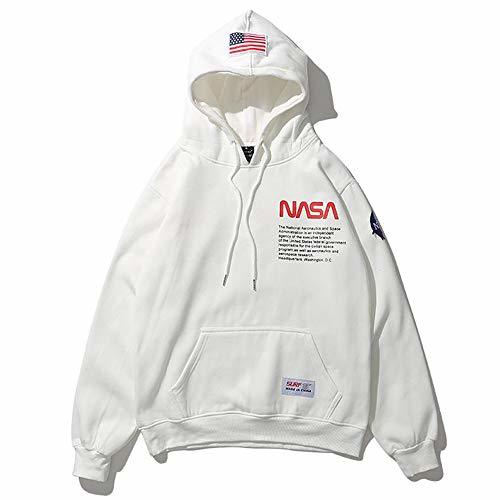 Social YX Hoodie Sudadera con Capucha NASA Plus Velvet Men and Women Sweater