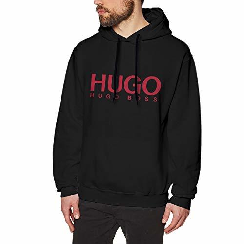 Places Aidaneforster Sudadera con Capucha para Hombre Hugo Boss Super Suave Black M