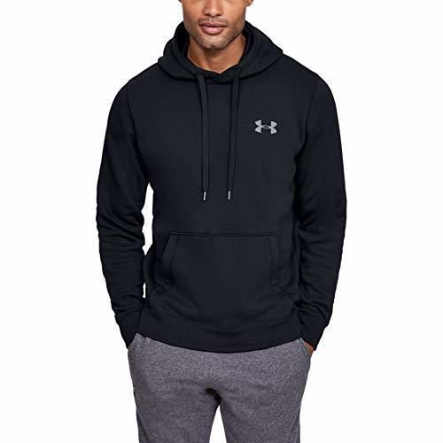Under Armour Rival Fitted Pull Over Sudadera con Capucha, Hombre, Negro
