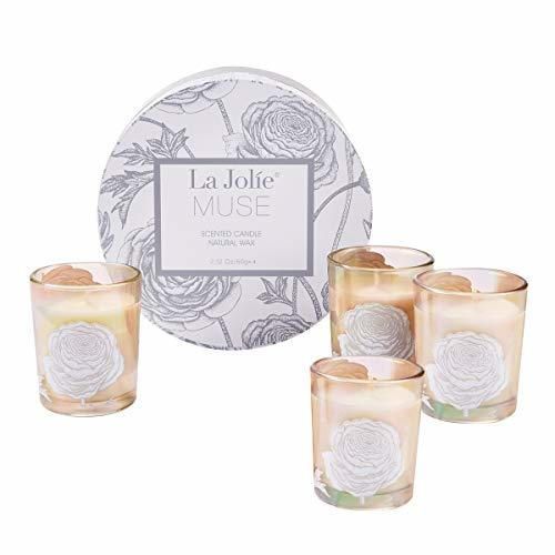 La Jolíe Muse Juego de 4 Velas aromatizadas de Regalos