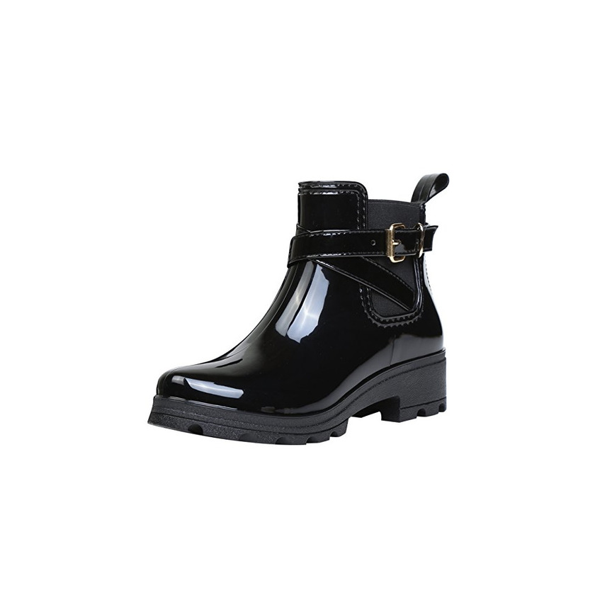 Social Botas de Agua Bota de Goma Mujer Impermeable lluvia Zapatos Tobillo Casual
