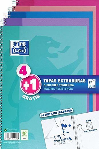 Oxford Cuaderno Microperforado Touch 80 hojas color Ice mint Pastel