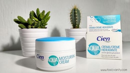 Crema Cien Aqua Hidratante con Glicerina y Pantenol