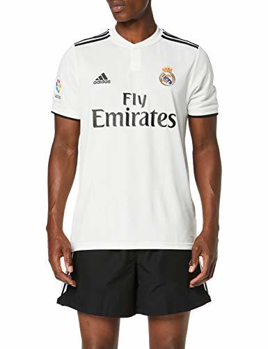 Fitness adidas 18/19 Real Madrid Home with Lfp Badge Camiseta, Hombre, Blanco