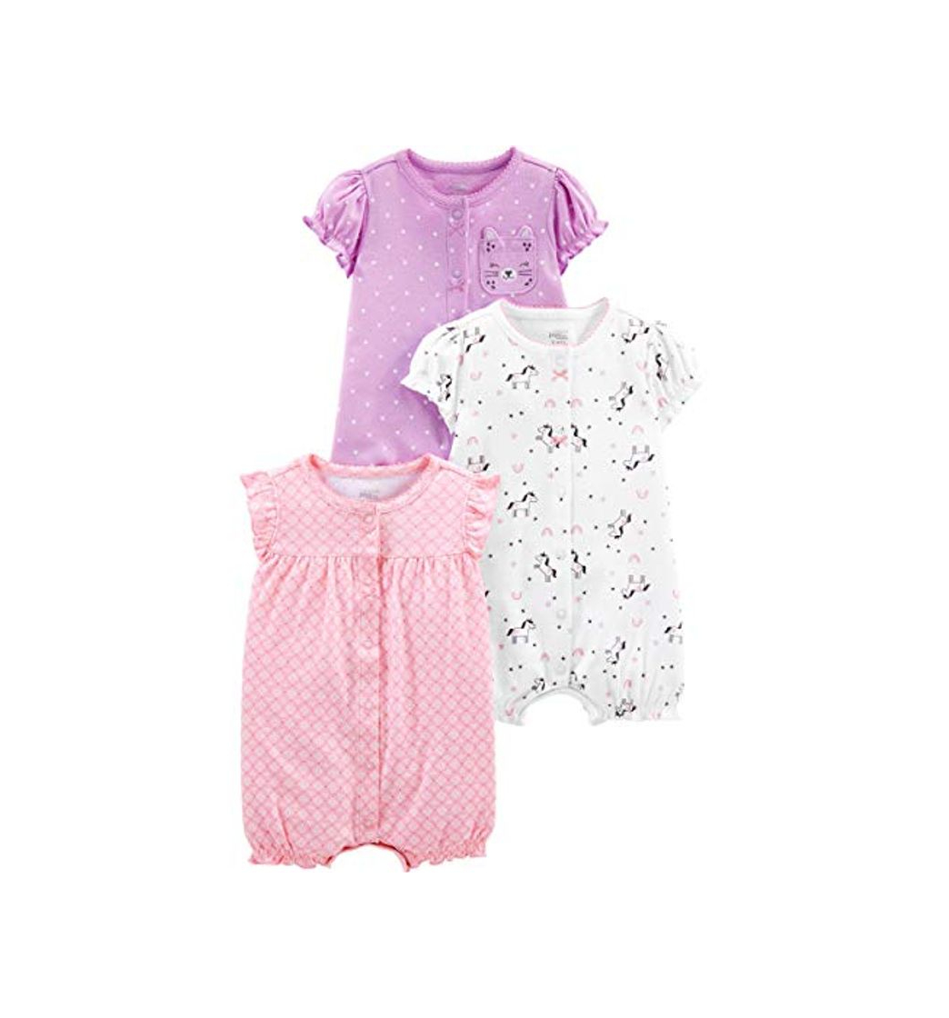 Moda Simple Joys by Carter's Baby Girls paquete de 3 pelele de ajuste