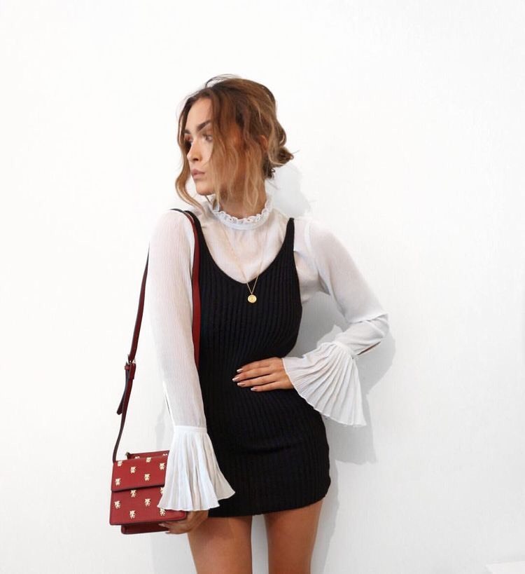 Fashion Blusa com vestido 