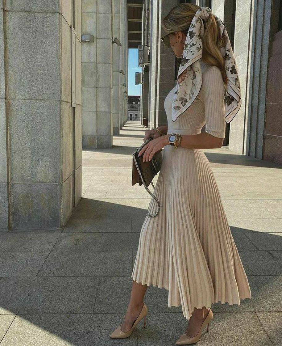 Fashion beige dress