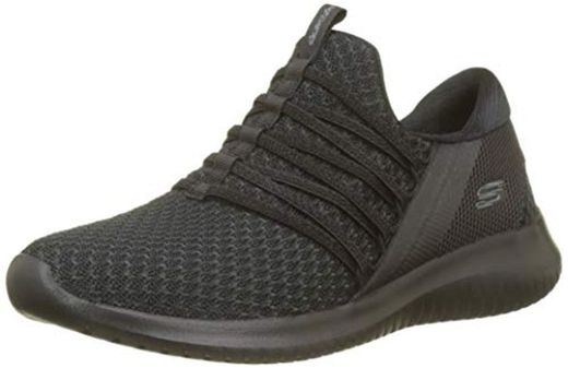 Skechers Women's Ultra Flex-Bright Future Trainers, Black