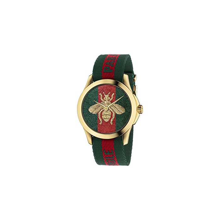 Social Gucci Reloj Análogo clásico para Unisex de Cuarzo con Correa en Nailon