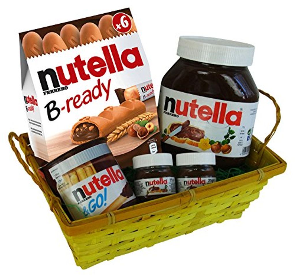 Producto Cesta Regalo para Pascua, San Valentin, Navidad y Aniversario con Ferrero Nutella